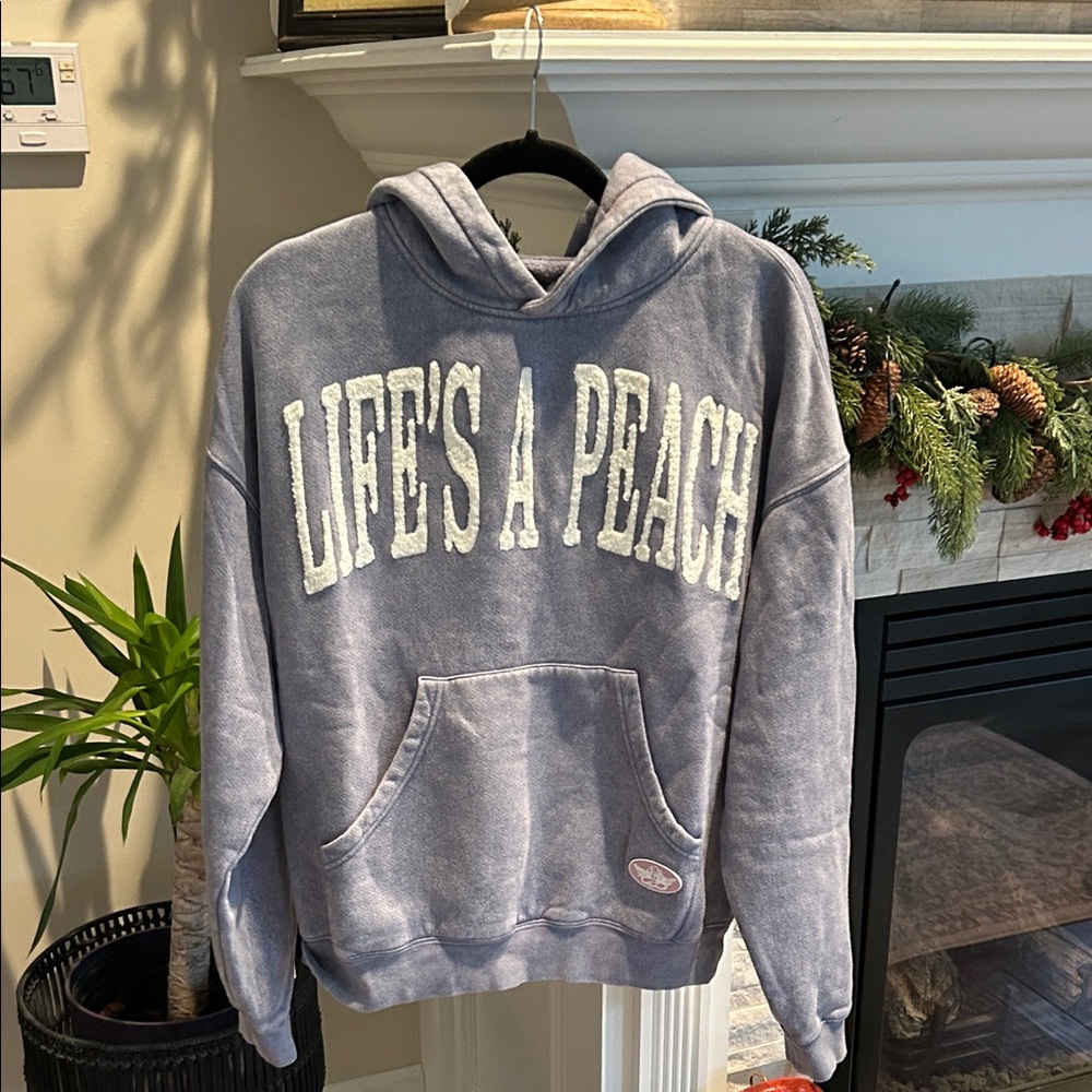 Boys Lie Life's a Peach Blue Hoodie